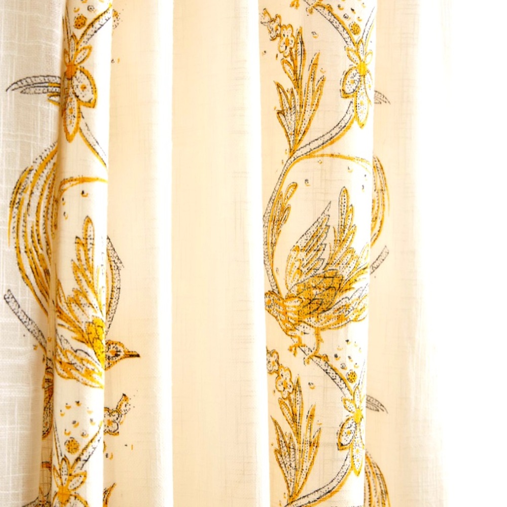 Set of Scrolled Quills Anthropologie Curtains
